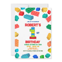 1rua Edifício Bloqueia Convite de Aniversário, Blo