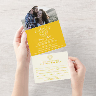 20º aniversário de casamento Diamante Dourado RSVP