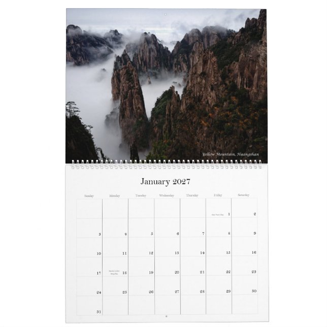 2009 calendário - imagens de China (customizável) (Jan 2027)