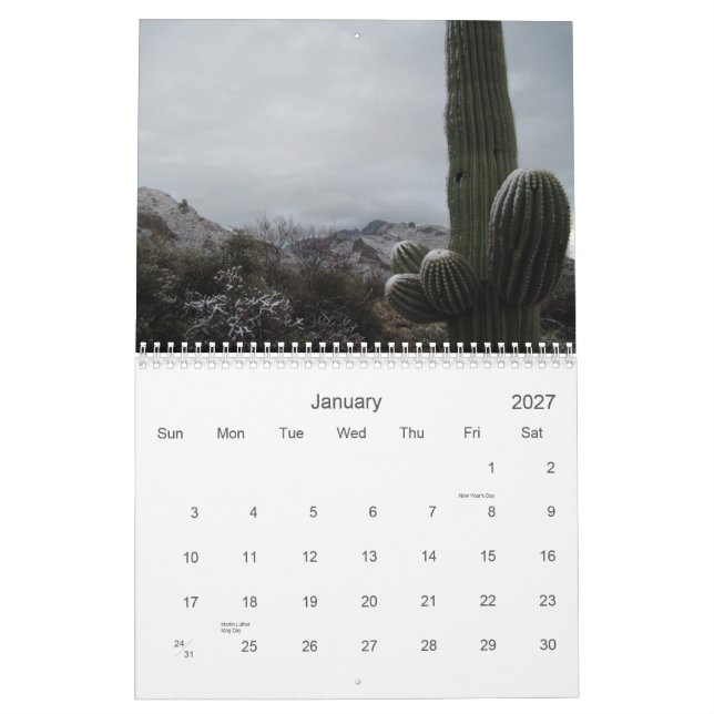 2012 vale de Oro, calendário da arizona (Jan 2027)
