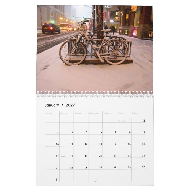 2013 alegrias do calendário das bicicletas - para (Jan 2027)