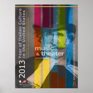 2013 anos de poster italiano de Giuseppe Verdi da