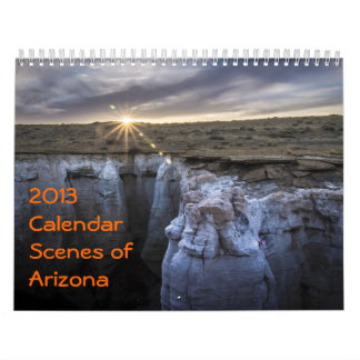 2013 calendário - cenas da arizona