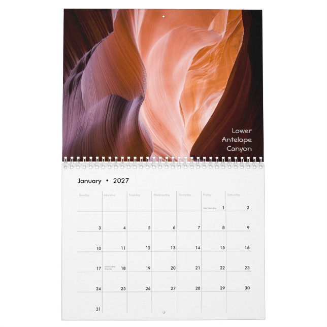 2013 calendário - cenas da arizona (Jan 2027)