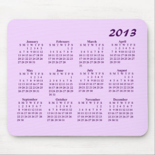 2013 calendário Mousepad