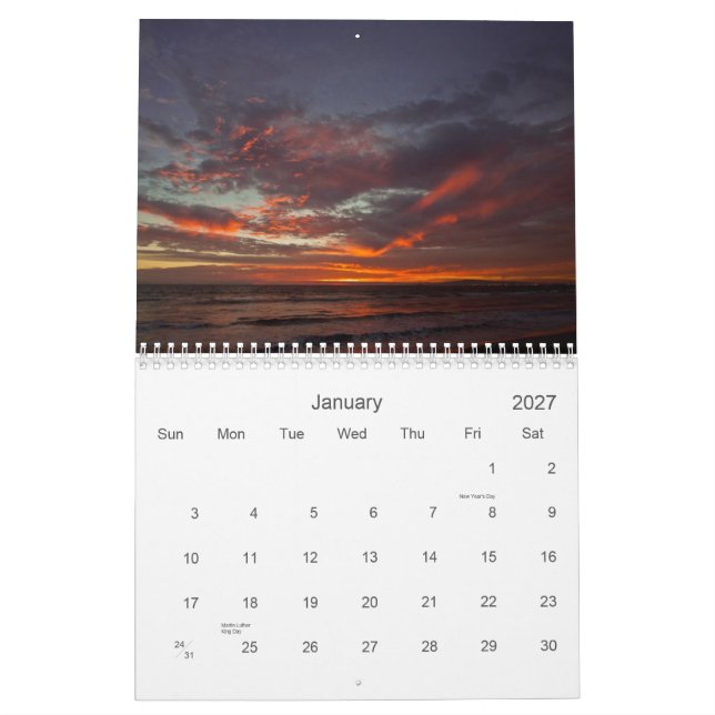 2013 calendário - pôr do sol de Califórnia (Jan 2027)