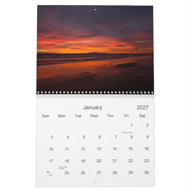 2013 calendário - vistas de Califórnia (Jan 2027)