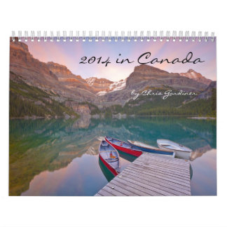 2014 calendário de 12 meses em Canadá Scenics