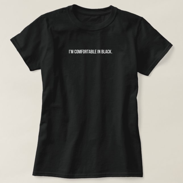 2014 Estética - Camiseta preta me deixa confortáve (Frente do Design)