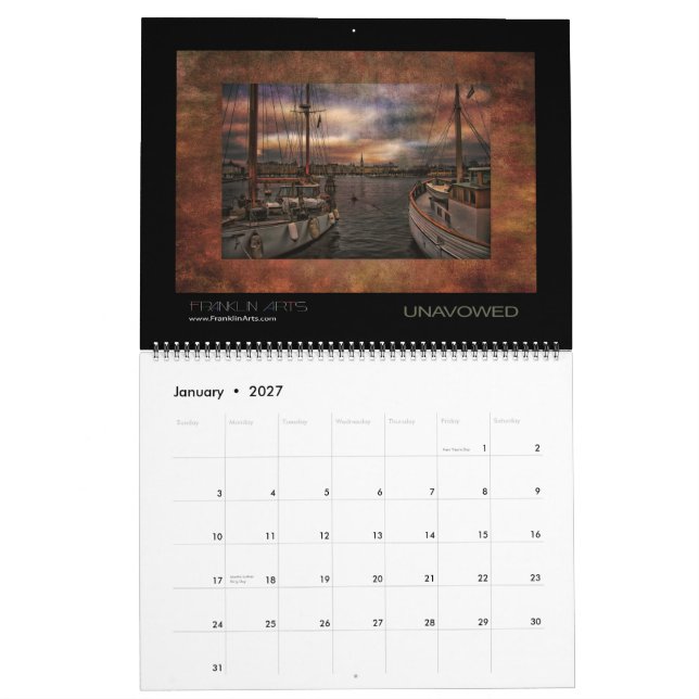 2015 calendários surreais da paisagem (Jan 2027)