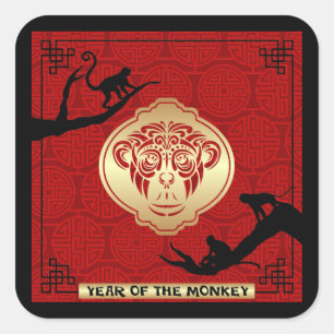 2016 anos da etiqueta chinesa do ano novo do