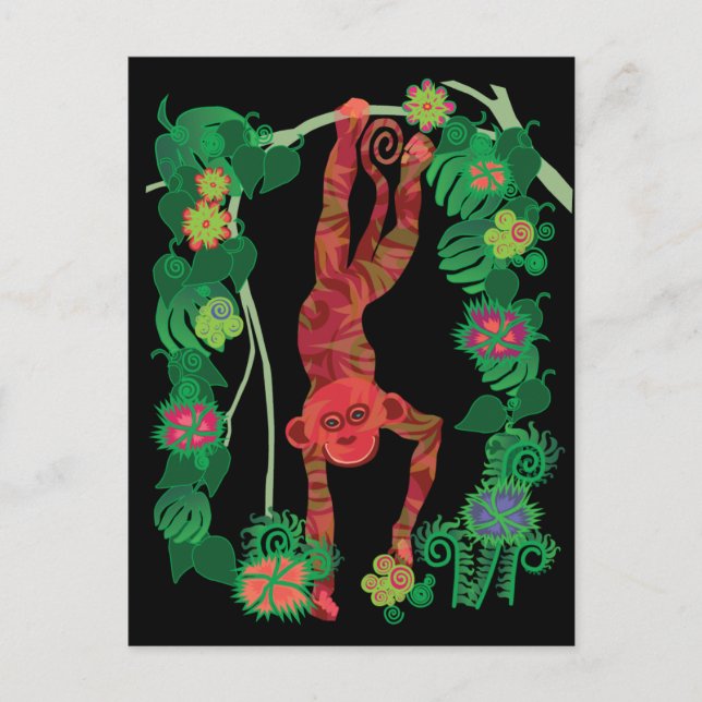 2016 anos dos cartão do macaco (Frente)