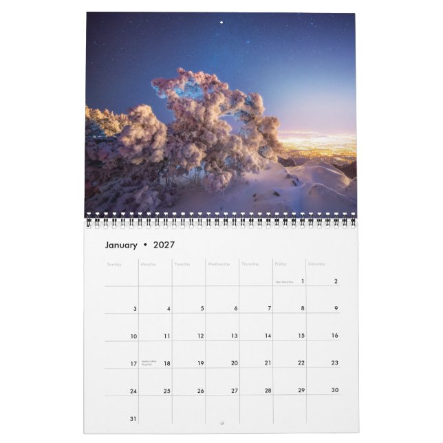 2016 calendário - fotografia de Knate Myers (Jan 2027)