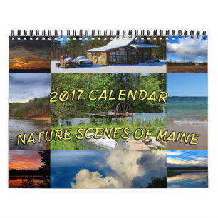 2017 cenas da natureza do calendário de Maine