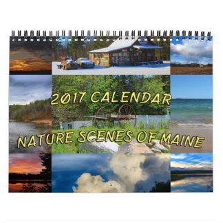 2017 cenas da natureza do calendário de Maine