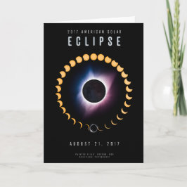 2017 eclipse solar americano - cartão