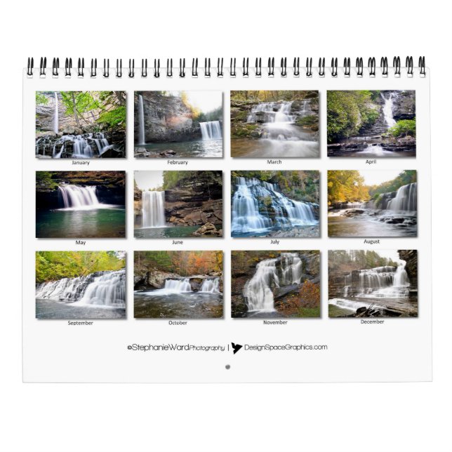 2018 cachoeiras do calendário de Tennessee (Verso)