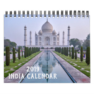 2019 cores e arquitetura do calendário de India