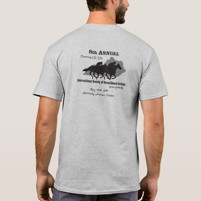 2019 t-shirt anual do ISSA - cavalos de (Verso)