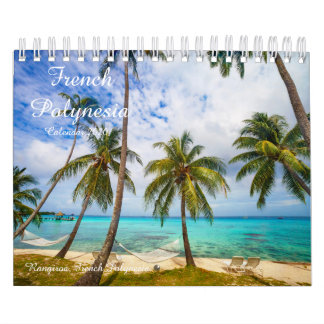 2020 Calendário Francês de Polinésia Souvenir