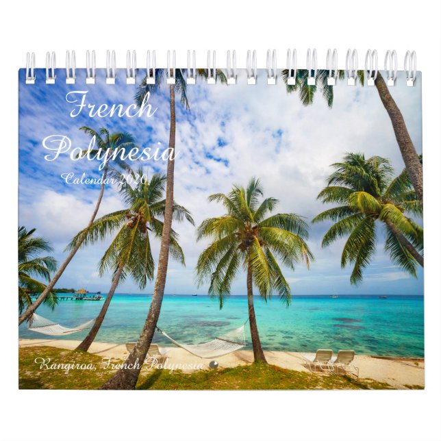 2020 Calendário Francês de Polinésia Souvenir (Capa)