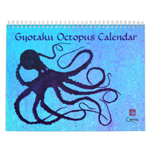2020 Gyotaku Octopus - Calendário Médio