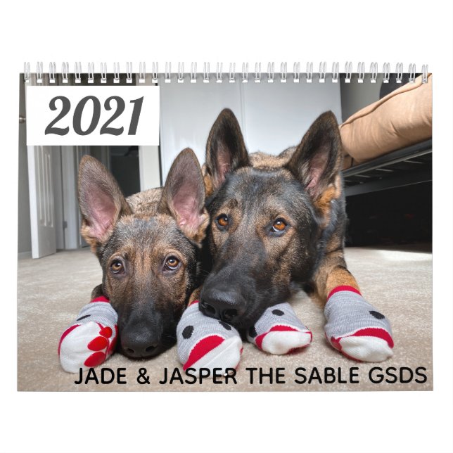 2021 Jade & Jasper o calendário do Sable GSD (Capa)