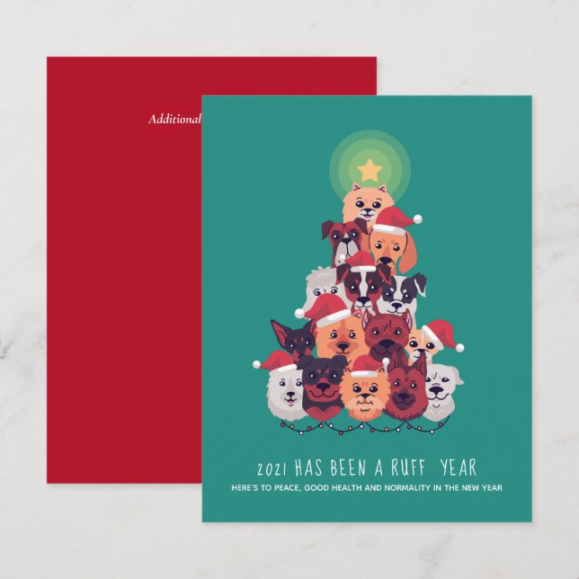 2021 Tem sido uma árvore de Natal do CACHORRO do A (Frente/Verso)