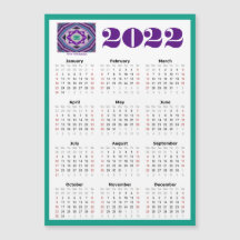 2022 Calendário Magnético 5x7 com Kente Kaleidosco