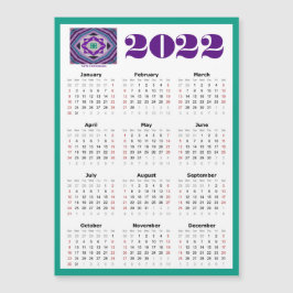 2022 Calendário Magnético 5x7 com Kente Kaleidosco