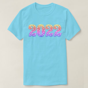 2022 em T-Shirt Colorful Skulls