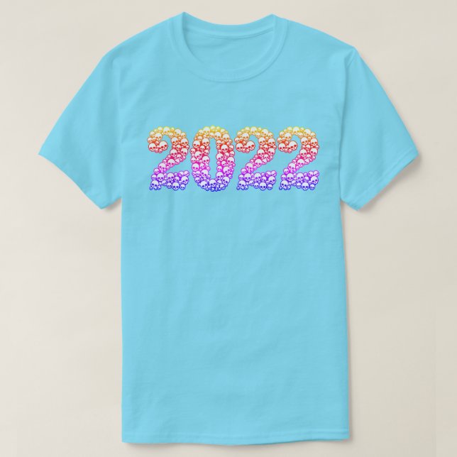 2022 em T-Shirt com casca colorida (Frente do Design)