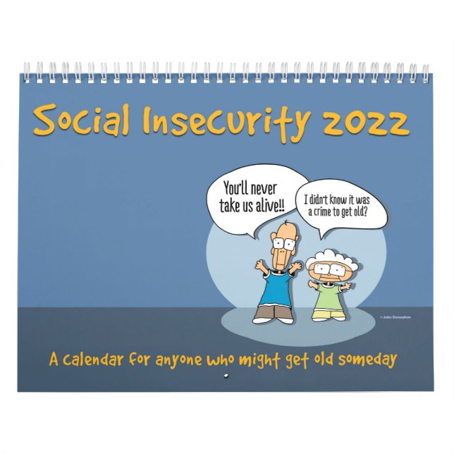 2022 Engraçado Calendário Comic "Insegurança Socia (Capa)
