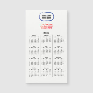 2022 Seu calendário magnético de marcas de logotip