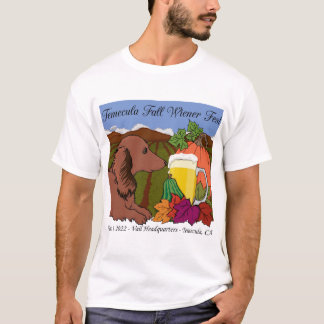 2022 Temecula Fall Wiener T-shirt em branco