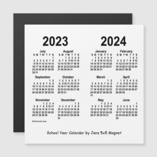 2023-2024 calendário branco do ano escolar por