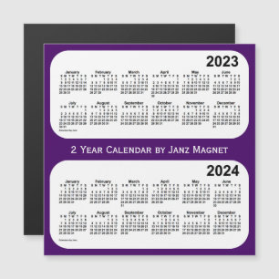 2023-2024 Calendário roxo de 2 anos por Janz Magne