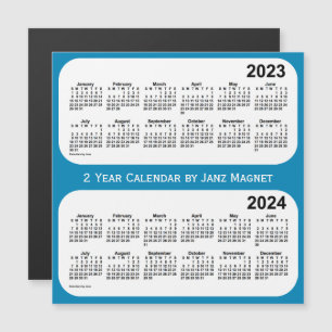 2023-2024 Steel Blue 2 Ano Calendário de Janz