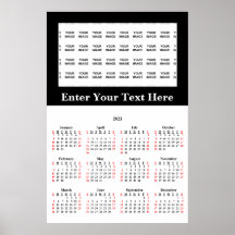 2023 Crie Seu Próprio Calendário de Poster Persona