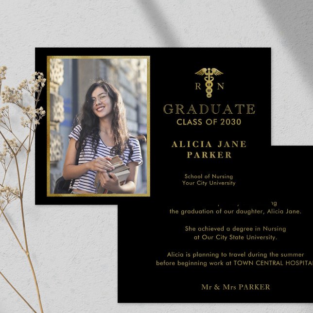 2023 Foto elegante de ouro para a graduação da esc (Criador carregado)