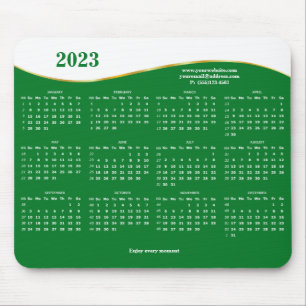 2023 no mouse Pad verde e branco