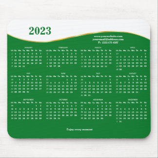 2023 no mouse Pad verde e branco
