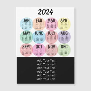 2024 - Calendário Mensal Colorido