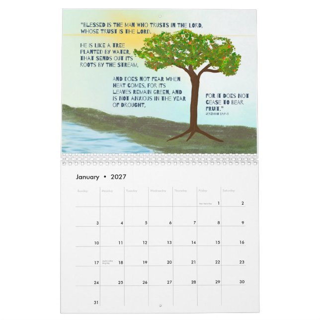 2024 Não se preocupe com o calendário mensal (Jan 2027)