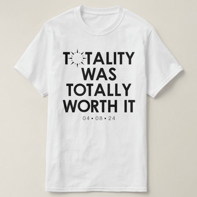 2024 Valor Total do Eclipse Solar T-Shirt (Frente do Design)