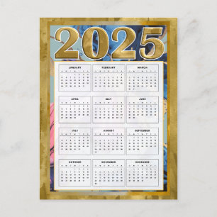 2025 Ano Em Resumo Calendário Novo Cartão De Ano