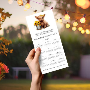 2025 Calendário Comercial de Vaca Magnética em Hig