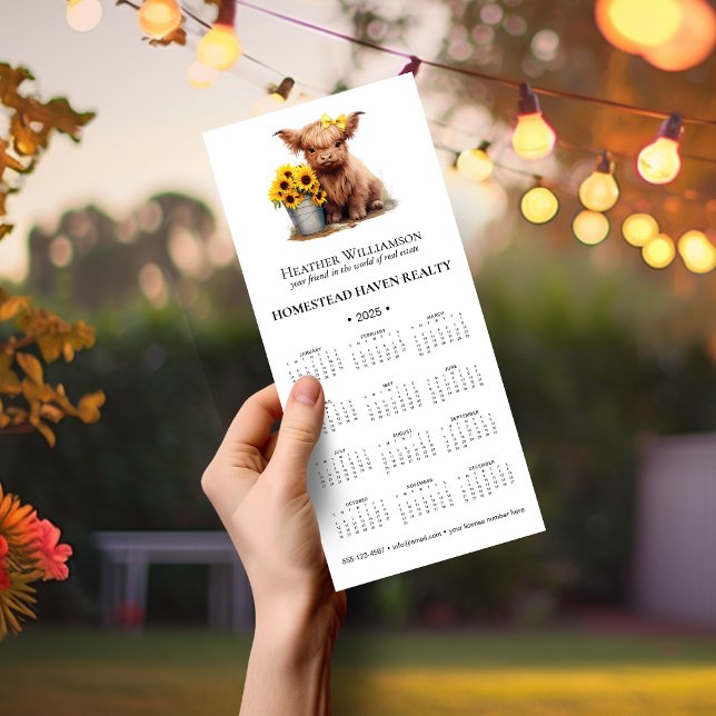 2025 Calendário Comercial de Vaca Magnética em Hig (Criador carregado)