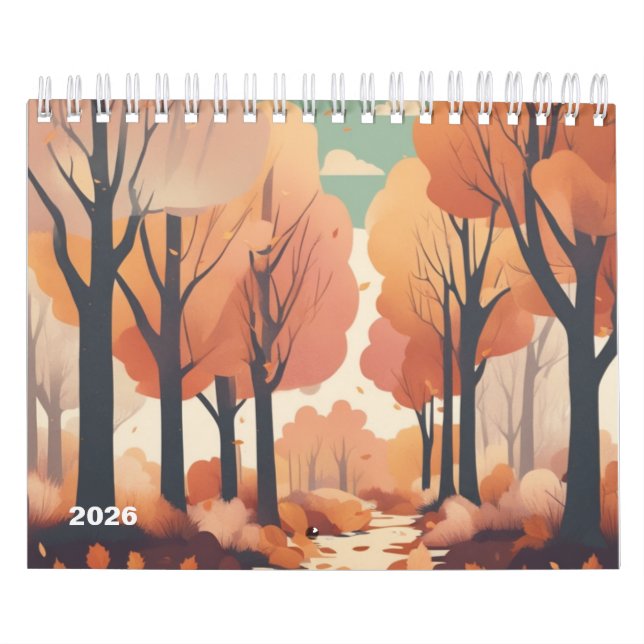 2025 Calendário de arte retrorsazonal | Pastel Vib (Capa)