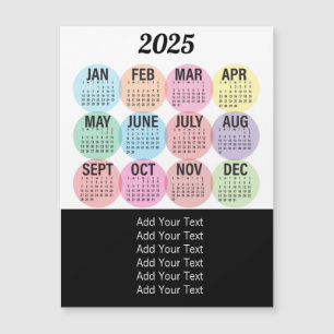 2025 - Calendário Mensal Colorido